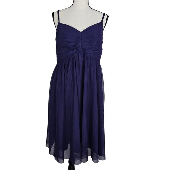 Calvin Klein Purple Sweetheart Neck Medium Formal Cocktail Dress Wedding Guest - Picture 1 of 10